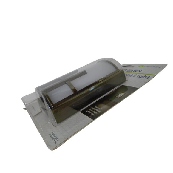 LED Sconce Night Light Dusk to Dawn Antique Brass Finish 3632 - Picture 3 of 3